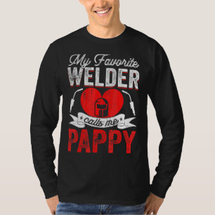Manar My Favorite Welder kallar mig Pappy Welding T Shirt