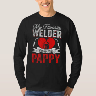 Manar My Favorite Welder kallar mig Pappy Welding T Shirt