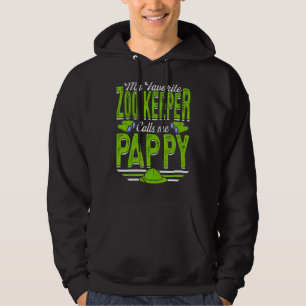 Manar My Favorite Zoo Keeper kallar mig Pappy Anim Hoodie
