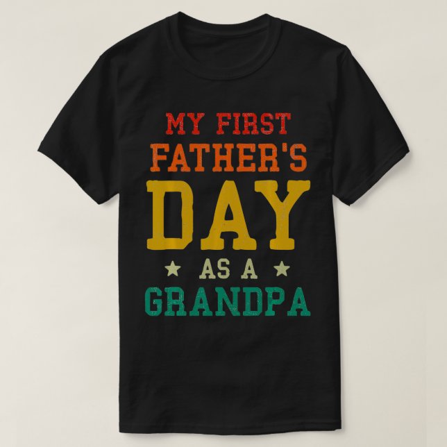 Manar My First Fars dag som Grandpa Est 2021 Fi T Shirt (Design framsida)
