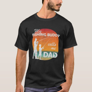 Manar My Fishing Buddy kallar mig Pappa Roligt Fis T Shirt