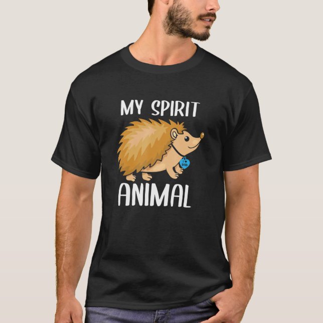 Manar My Spirit Animal Hedgehog I Kärlek Pappa Hea T Shirt (Framsida)