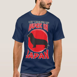 Manar My Wiener är enormt i Japan Superskoj Dachsh T Shirt