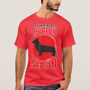 Manar My Wiener är enormt i Japan Superskoj Dachsh T Shirt