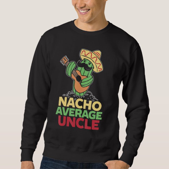 Manar Nacho Average farbror Mexiko, mexikansk farb Lång Ärmad Tröja (Framsida)