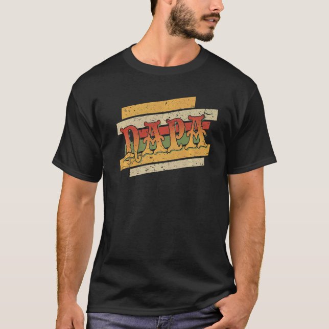 Manar Napa Retro Vintage Stepdad Stepfather T Shirt (Framsida)