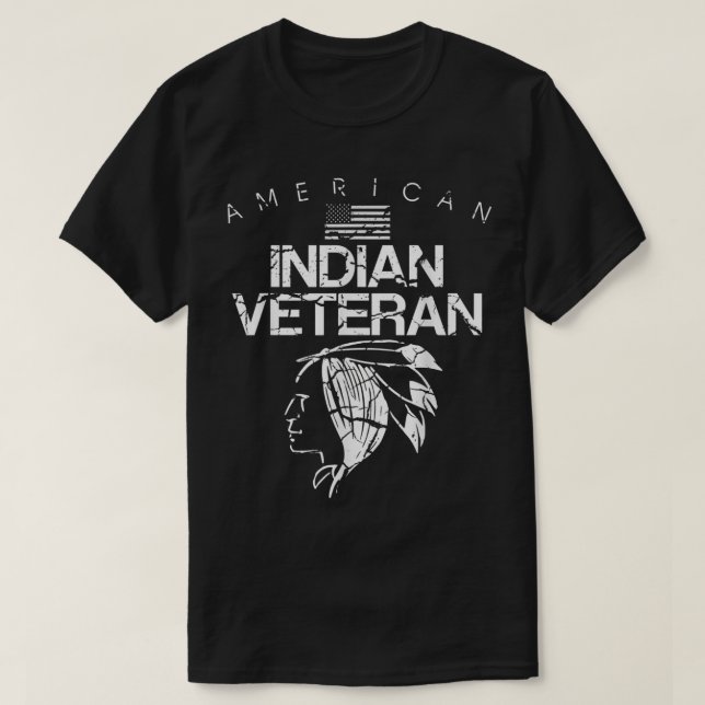 Manar Native American Veteran Shirts för manar T Shirt (Design framsida)