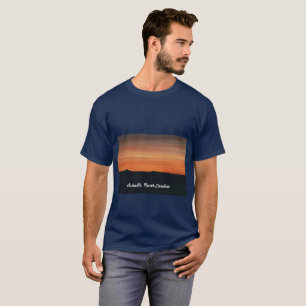 Manar Navy Blue T-shirt med Sunset Scene