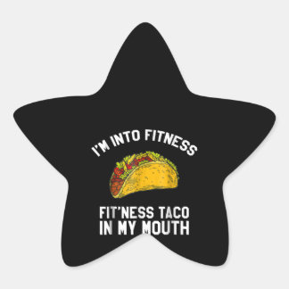 Manar Ness Faco Funny Mexican Gym Taco Älskare Stjärnformat Klistermärke