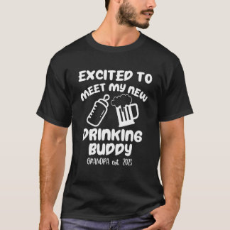 Manar New Grandpa 2023 Gravid Announcement Drink T Shirt