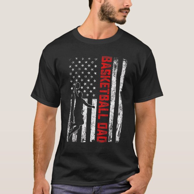 Manar New pappa First Time Basketball pappa Retro  T Shirt (Framsida)
