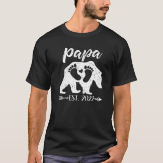 Manar New Pappa Pappa Grandpa Bear Est 2022 Baby A T Shirt