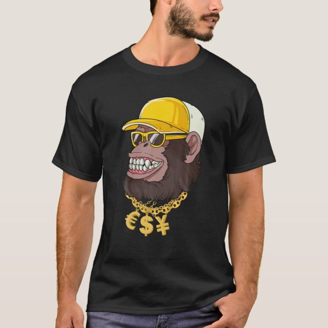 Manar NFT:s APE-Klubb, Coola Pengarar Midas APE T Shirt (Framsida)