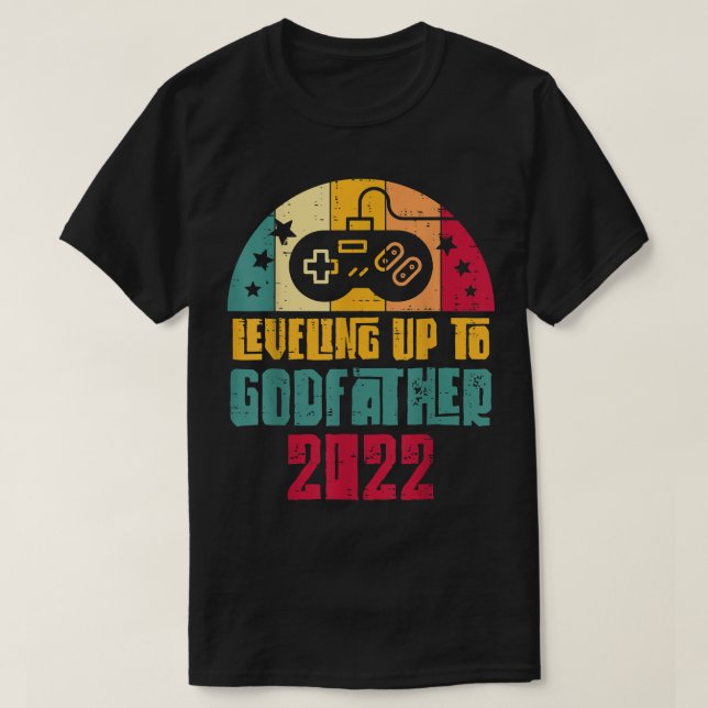 Manar-nivå upp till Godfather 2022 Game Controller T Shirt (Design framsida)