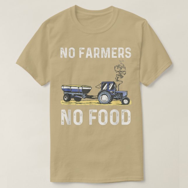Manar No Farmers No Food T Shirt (Design framsida)