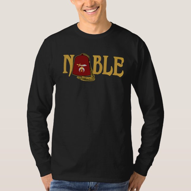 Manar Noble Shriner Fez Emblem AONMS Mason AEAONMS T Shirt (Framsida)