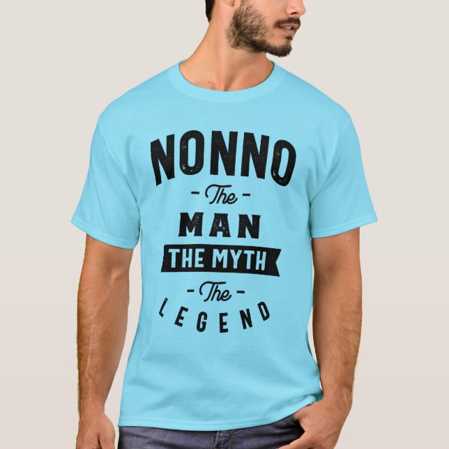 Manar Nonno Man Myth Legend Grandpa Gift T Shirt (Framsida)