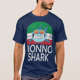 Manar Nonno Shark italiensk Grandpa Funny Vintage  T Shirt