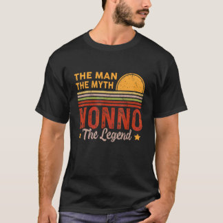 Manar Nonno the Man Myth Legend Retro Grandpa Fath T Shirt