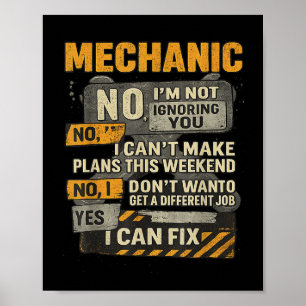 Manar nr Im inte ignorerar dig mekaniska Wrench Hu Poster