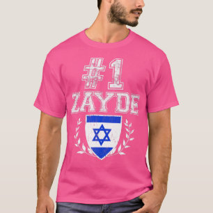 Manar nummer 1 Zayde Hebrew Yiddisdisk Grandfather T Shirt