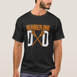 Manar nummer ett Pappa lax Player Far Lacrosse Sti T Shirt