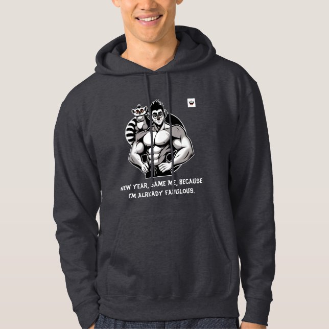 Manar nytt år, samma mörk hoodie (Framsida)