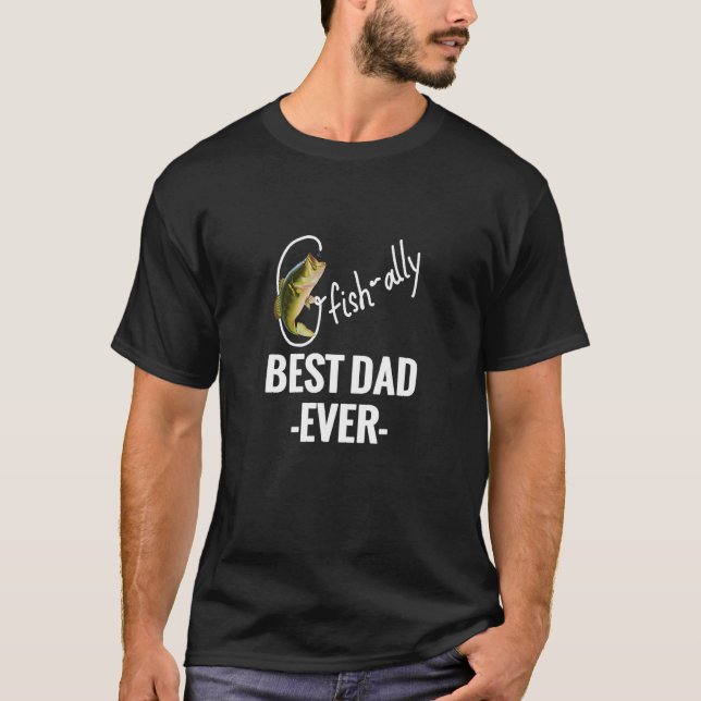 Manar O Fish Ally Best Pappa All Fisherman F T Shirt (Framsida)