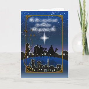 Manar och Bethlehem för julkort tre klok Helgkort