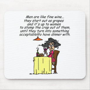 Manar och Bra Vin Humor Musmatta