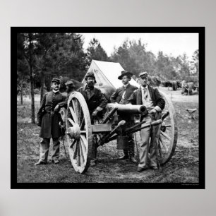 Manar och Cannon vid Fair Oaks, VA Encampment 1862 Poster