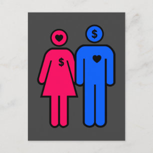 Manar och kvinnor vykort