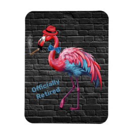 Manar Officially Retrött Dapper Flamingo Hat Cigar Magnet