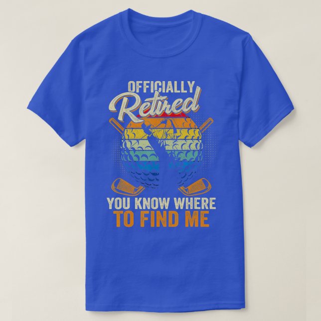 Manar officiellt pensionerad Retro Funny Retiring  T Shirt (Design framsida)