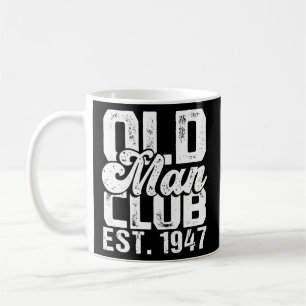 Manar Old Man Klubb Est 1947 Funny Senior Citizen Kaffemugg