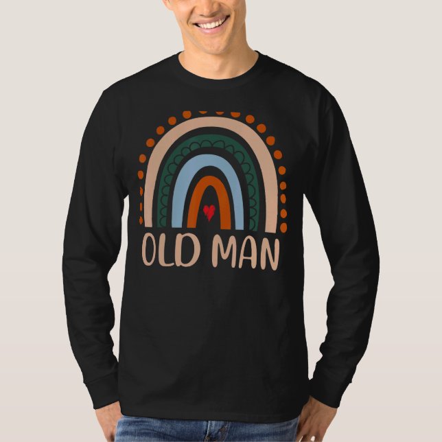 Manar Old Man Rainbow Boho Rainbow Old Man Coola P T Shirt (Framsida)