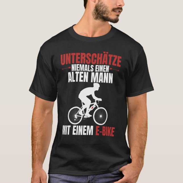 Manar Olten Mann E Bike Bicycle Rider som säger T Shirt (Framsida)