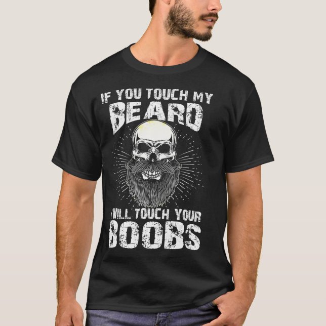 Manar Om du rör mitt skägg kommer jag att röra dit T Shirt (Framsida)