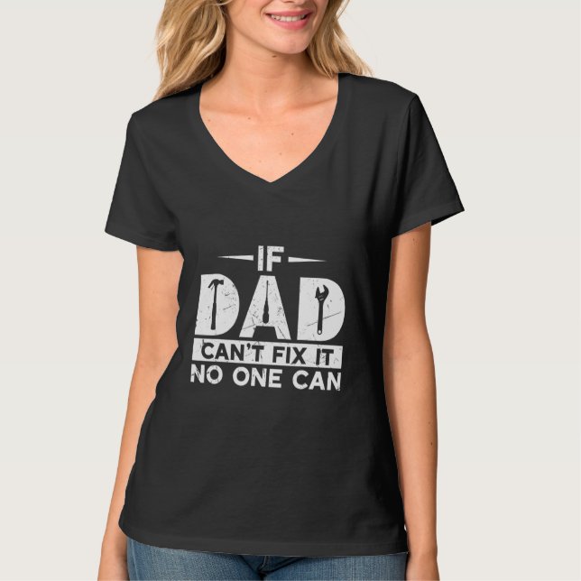 Manar om Pappa inte kan åtgärda det kan ingen Fars T Shirt (Framsida)