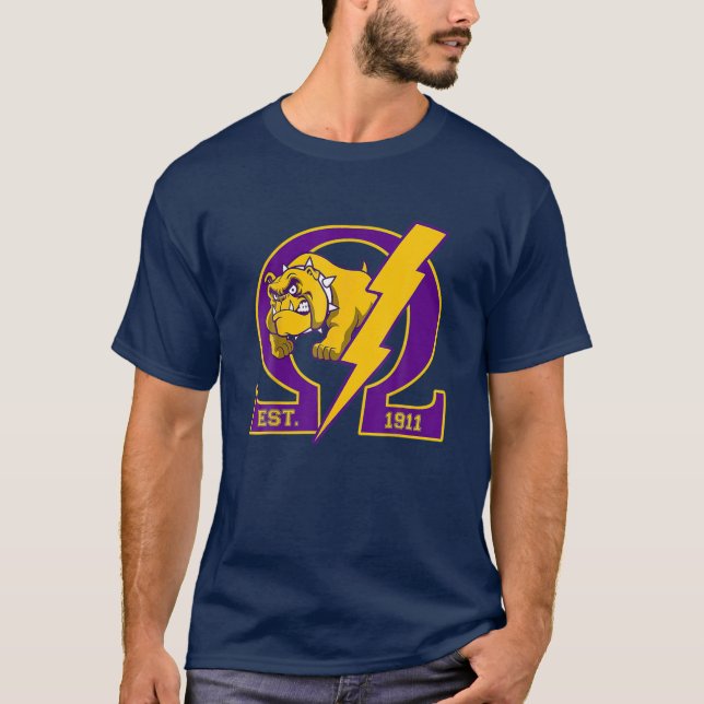 Manar Omega-1911 da Bruhz Bulldog Psi-Phi Ques T Shirt (Framsida)