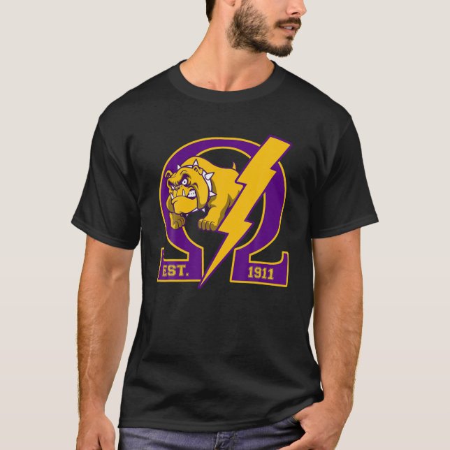 Manar Omega-1911 da Bruhz Bulldog Psi-Phi Ques T Shirt (Framsida)