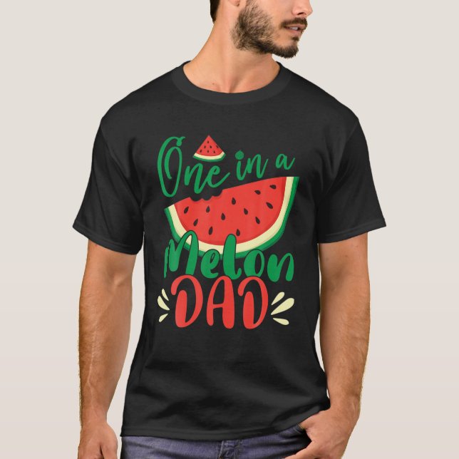 Manar One i Melon Pappa Watermelon Birthday Far T Shirt (Framsida)
