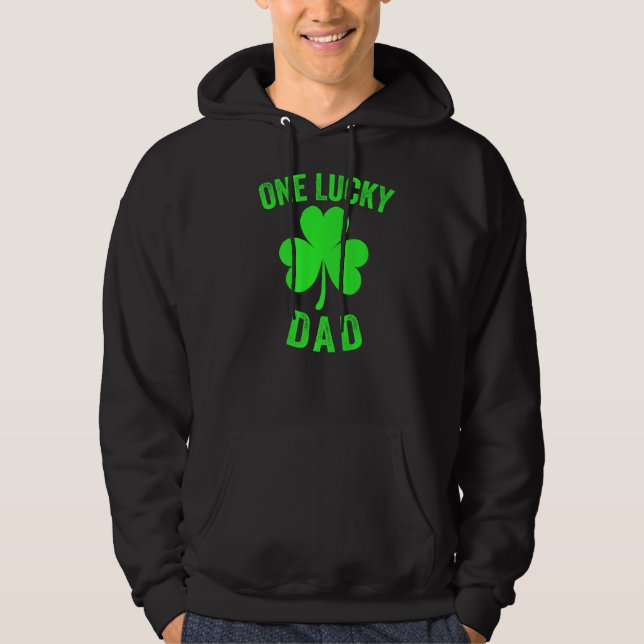Manar One Lucky Pappa St patricks day pappa Funny  Hoodie (Framsida)