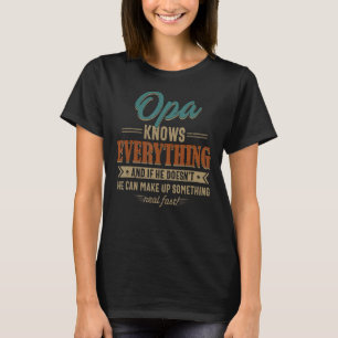 Manar Opa känner till allt farfar 60:e för Far T Shirt