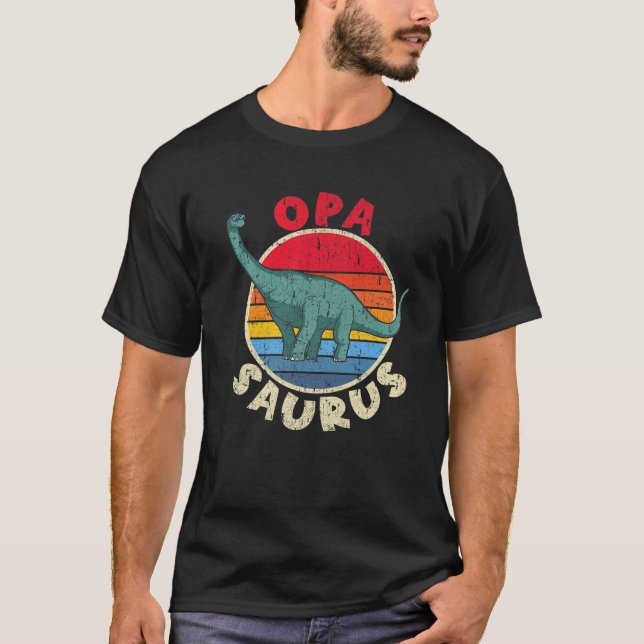 Manar Opa Saurus I Brachiosaurus Diplodocus I Fami T Shirt (Framsida)