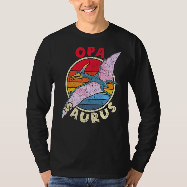 Manar Opa Saurus I Pterodactylus I Familjematchnin T Shirt (Framsida)