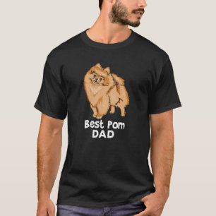 Manar Orange Pommern Best Pom Pappa T Shirt