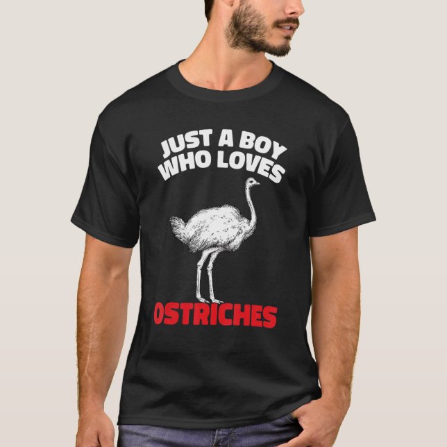 Manar Ostrich bara en pojke som Kärlek strutsar T Shirt (Framsida)