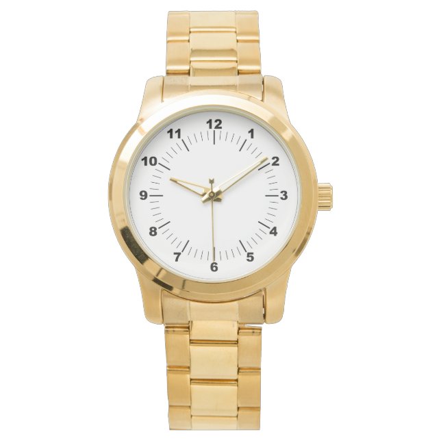 Manar Oversized Guld Bracelet Watch Armbandsur (Framsida)