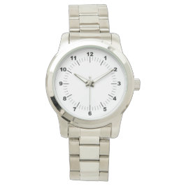 Manar Oversized Silver Bracelet Watch Armbandsur